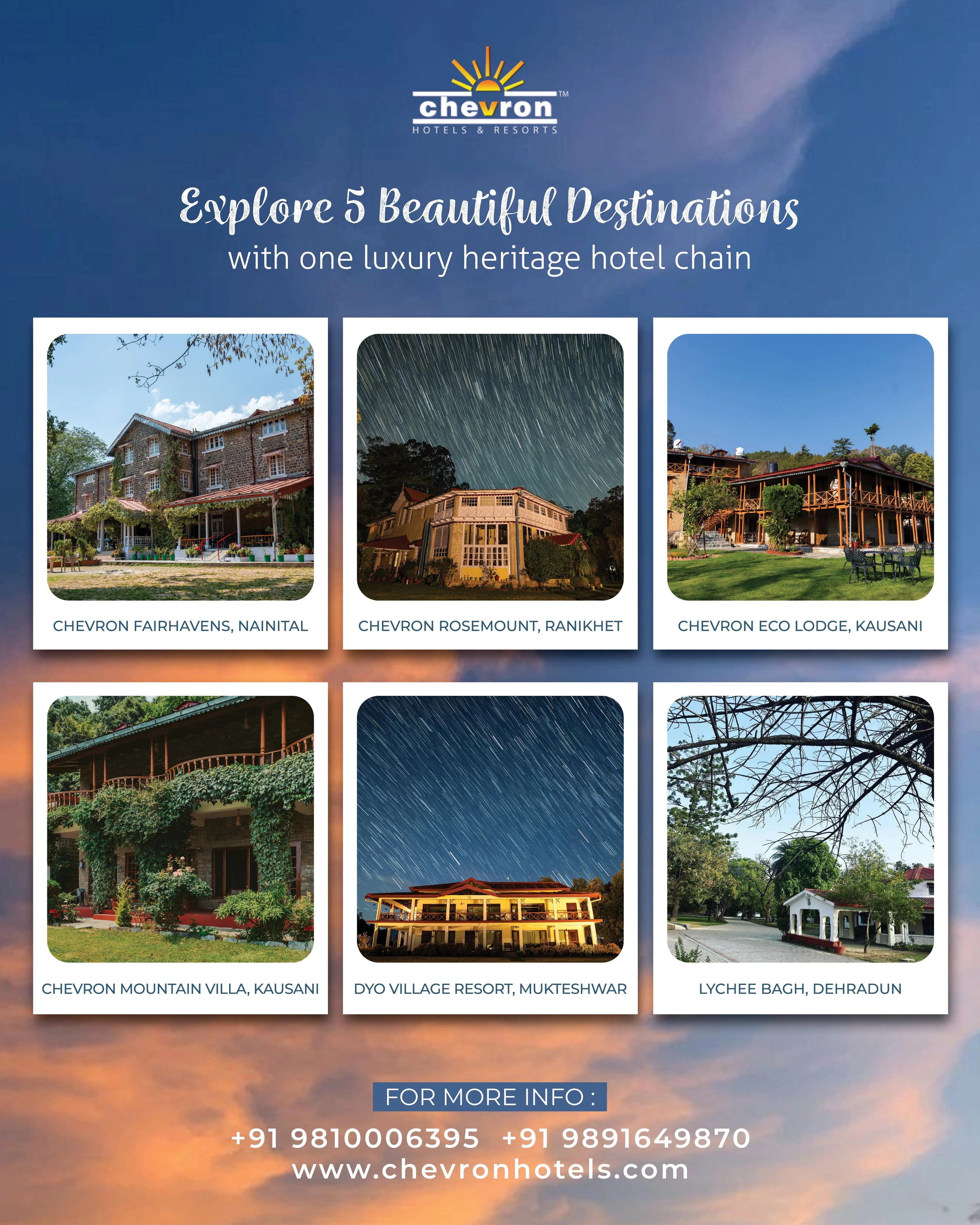 Hotel Chevron Fairhavens, Nainital trip poster